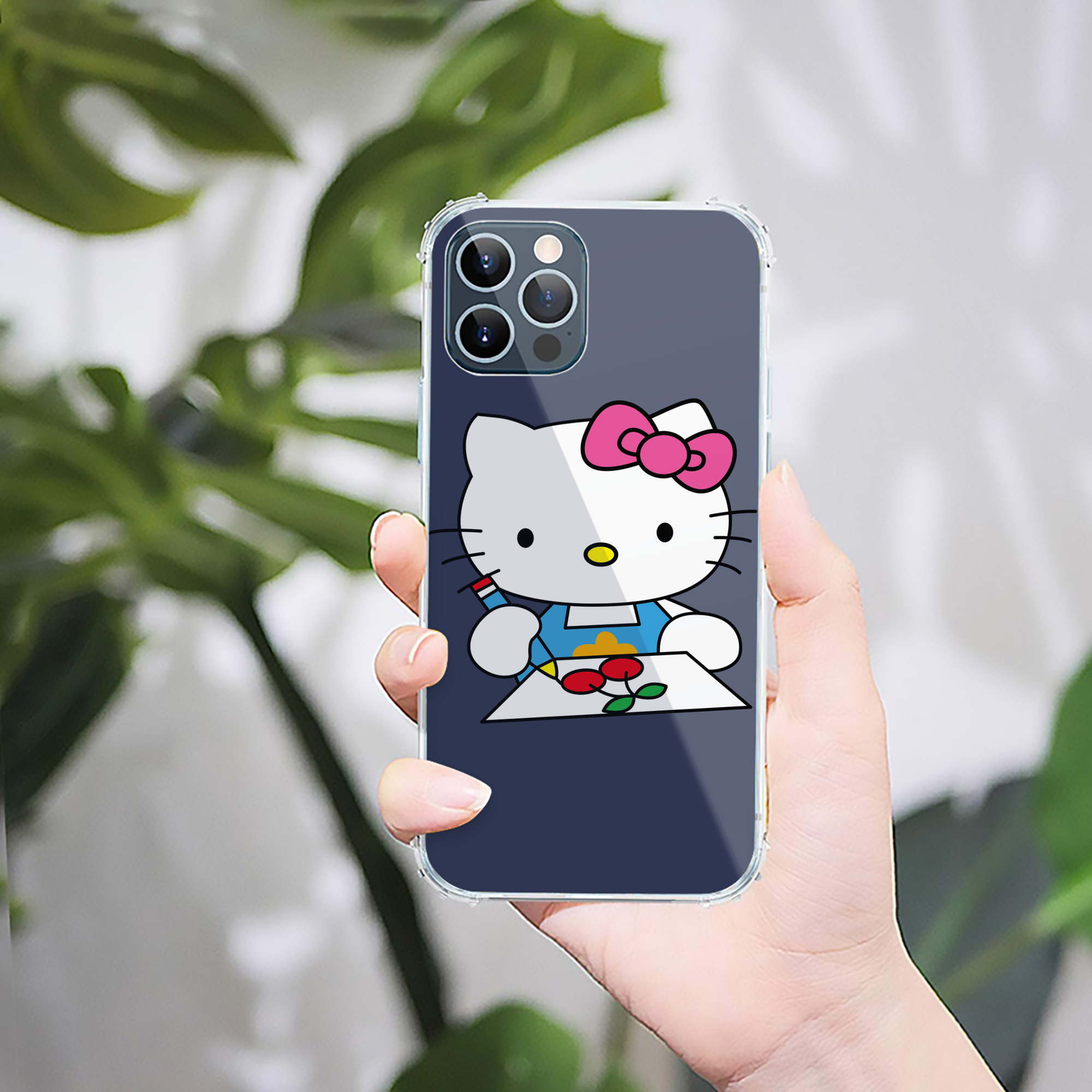 （画像用） Hello Kitty ハローキティ 【iPhone 12シリーズ対応】透明スマホケース（クリアソフトケース）